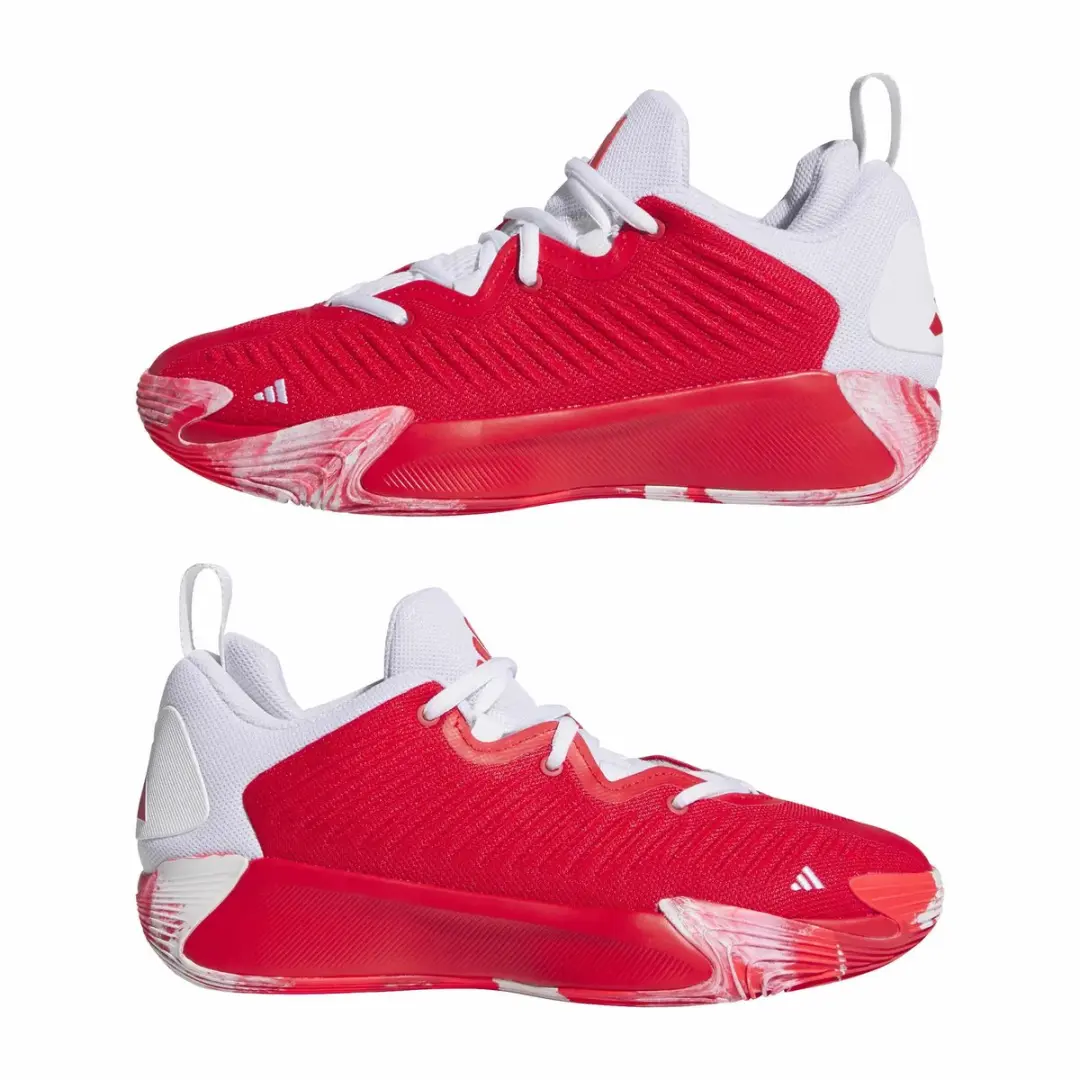 Adidas Initiation Basketbalschoenen - 40 2/3 - Purrub/Wit/Rood - Indoor
