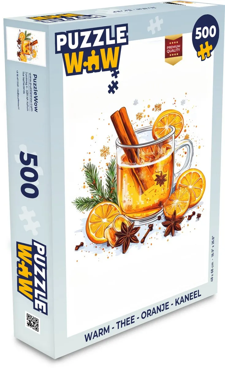 PuzzleWow Legpuzzel 500 Stuks - Thee Oranje - MPN 8721169408170