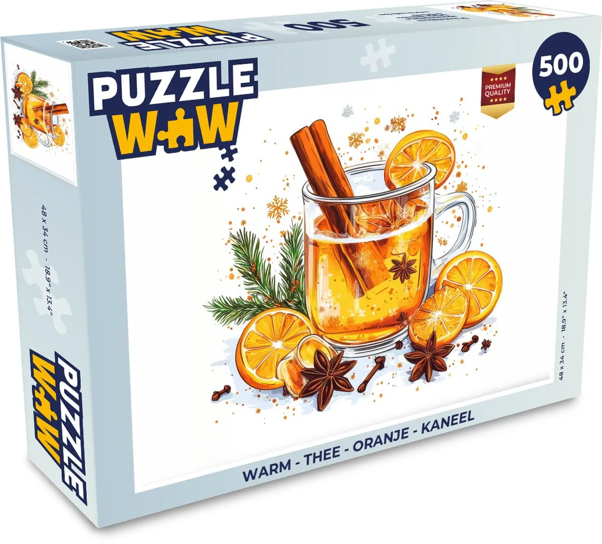 PuzzleWow Legpuzzel 500 Stuks - Thee Oranje - MPN 8721169408170