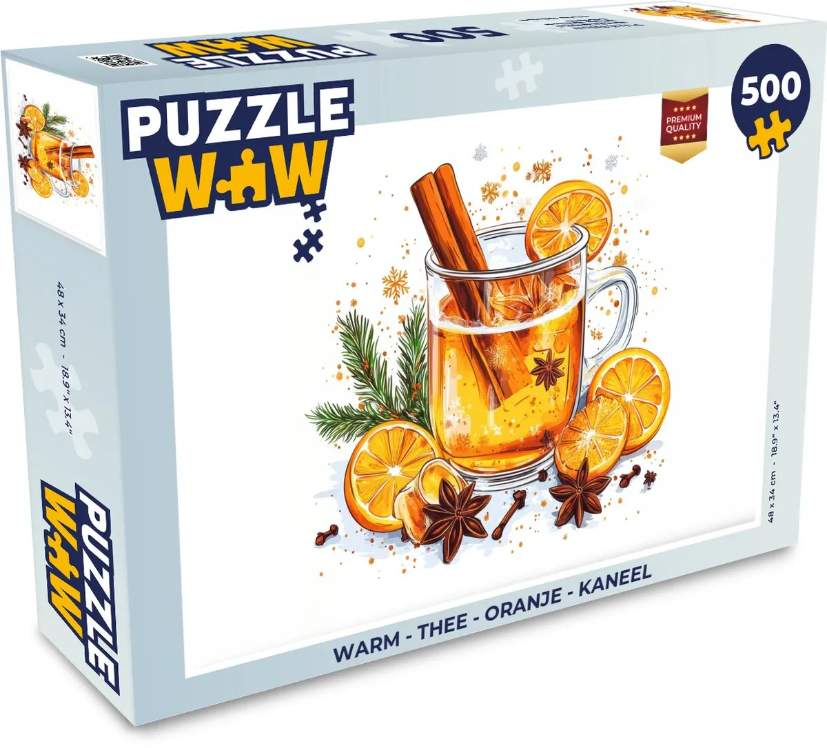 PuzzleWow Legpuzzel 500 Stuks - Thee Oranje - MPN 8721169408170