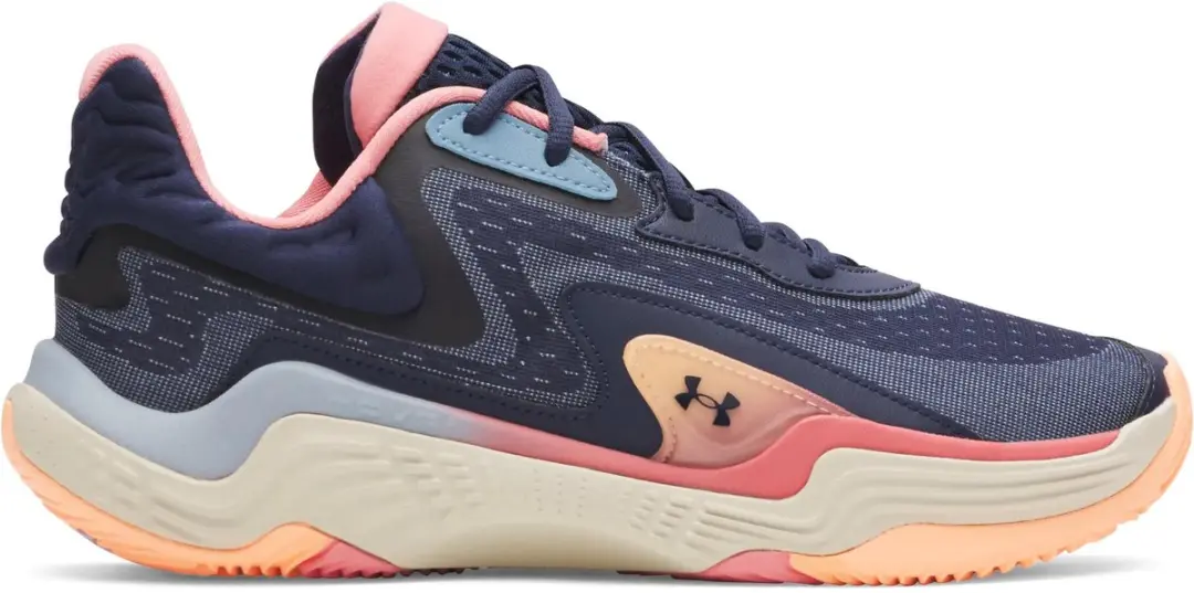 Under Armour Spawn 7 Basketbalschoenen - 44 - Blauw - afbeelding 6 van 6