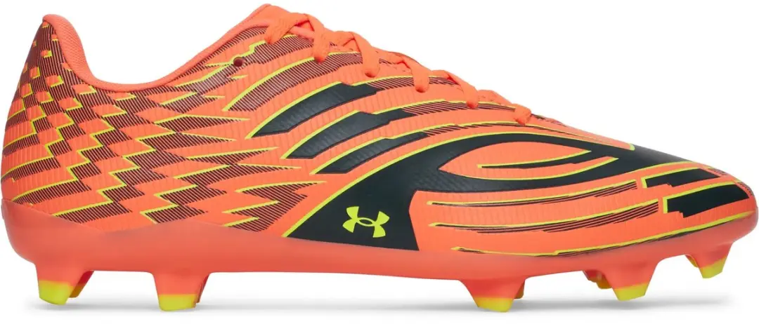 Under Armour Shadow Select 4 FG Voetbalschoenen - 42 - Electric Tangerine/Arden Green/High Vis Geel