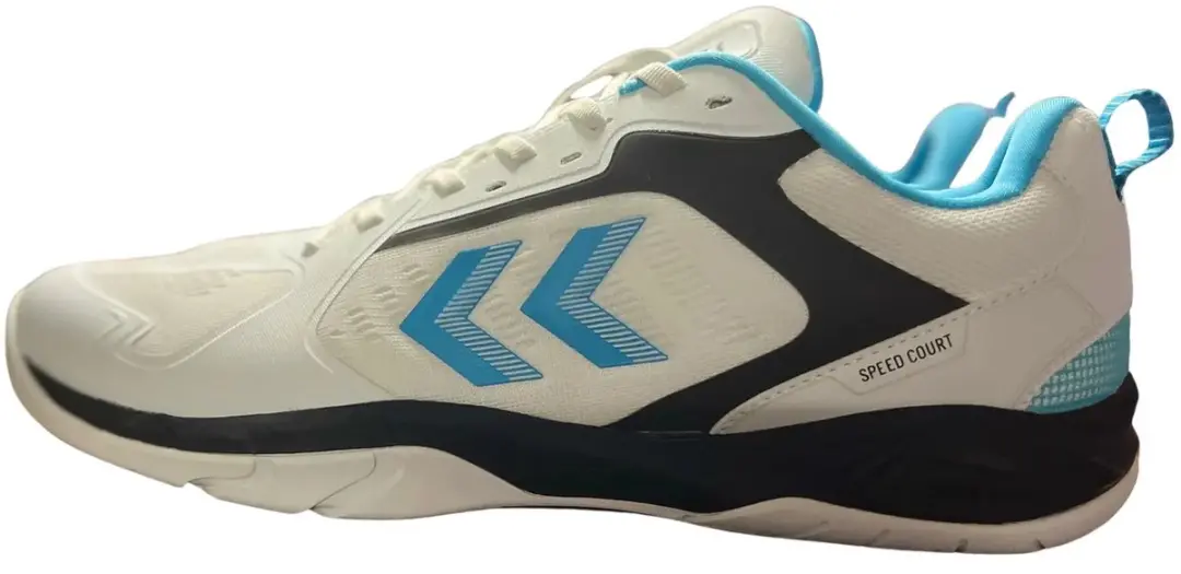 Hummel Speed Court Indoor Schoenen 46 - Wit/Zwart/Blauw - afbeelding 4 van 6