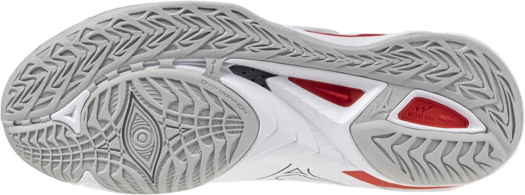 Mizuno Wave Mirage Indoor Schoenen 40.5 - Wit/Zwart/Rood - afbeelding 6 van 6