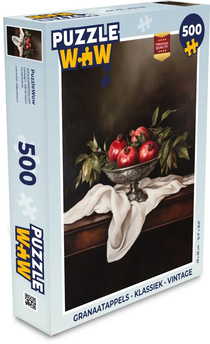 PuzzleWow Granaatappels Klassieke Legpuzzel 500 Stuks