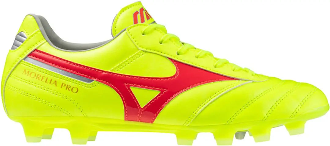 Voetbalschoenen Mizuno - 44 - Gras - Geel/Koraal/Zilver