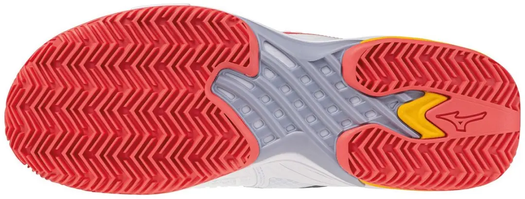 Mizuno Wave Exceed Tour Tennisschoenen Dames - 43 - Wit/Rood/Geel - afbeelding 2 van 6