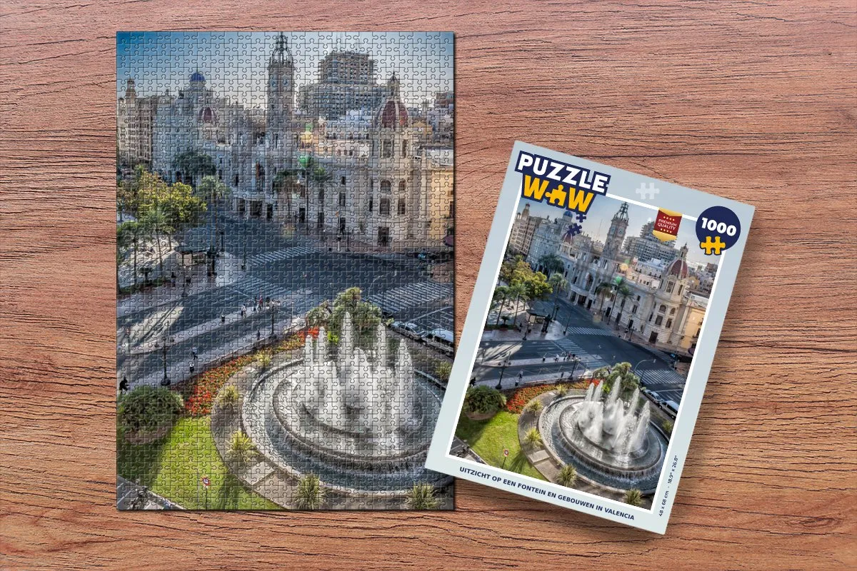 PuzzleWow Valencia Legpuzzel 1000 Stuks - Multicolor