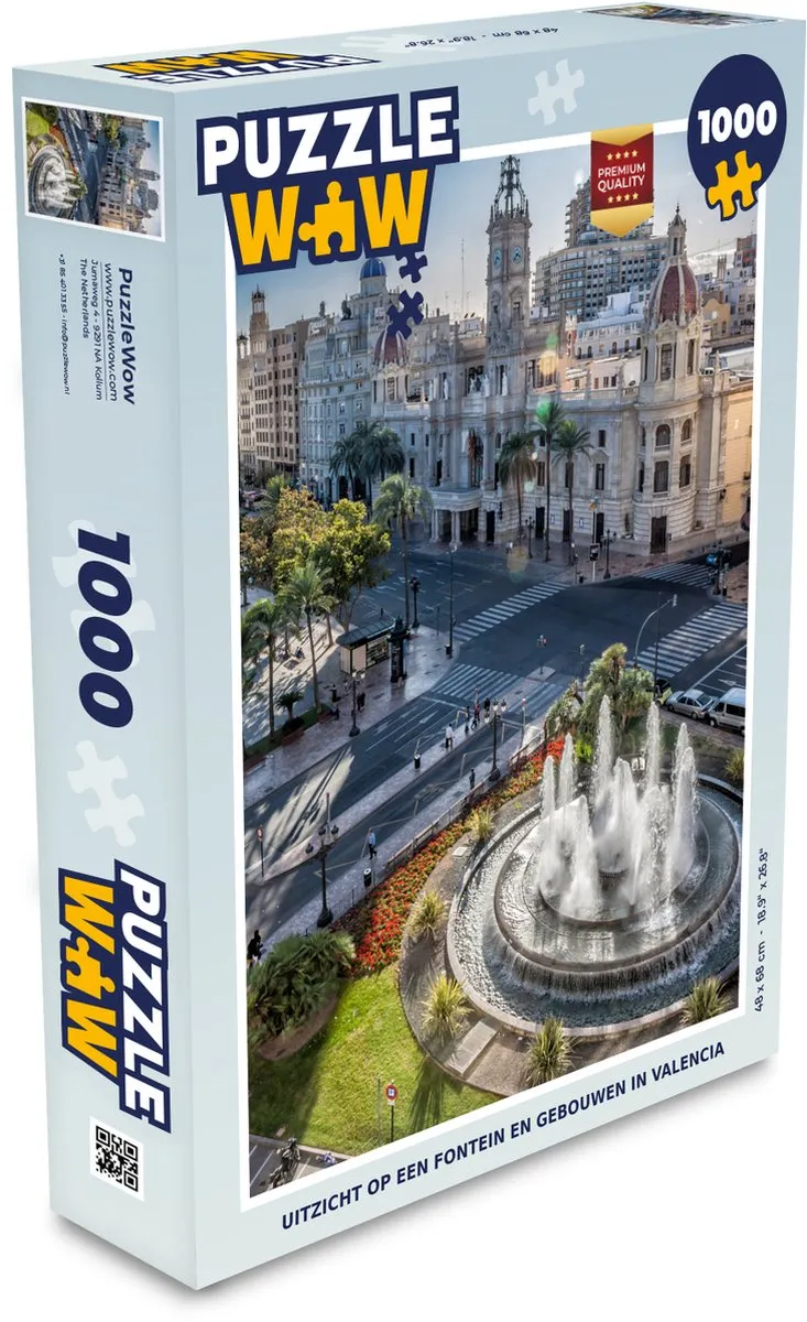 PuzzleWow Valencia Legpuzzel 1000 Stuks - Multicolor