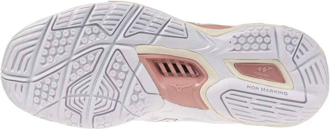Mizuno Wave Phantom Indoorschoenen 41 - wit/roze elegant/lava watervallen - afbeelding 6 van 6