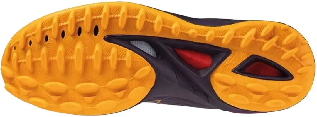 Mizuno Wave Leopardus Hockeyschoenen TF - 41 - Paars/ Oranje - afbeelding 3 van 6