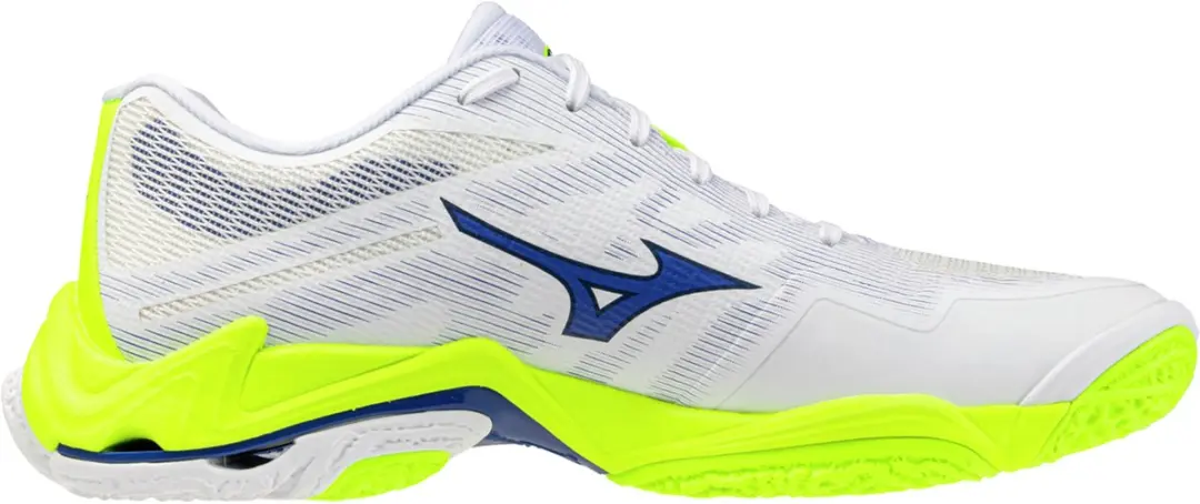 Mizuno Wave Lightning Elite Indoor Schoenen - 46.5 - Wit/Lichtgeel/Blauw