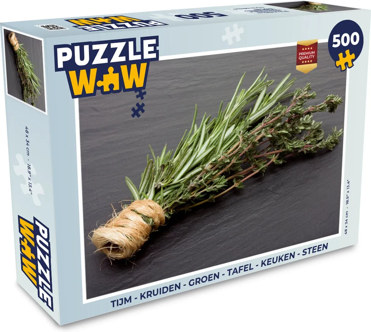 PuzzleWow Tijm Kruiden Puzzel 500 Stuks - Multicolor