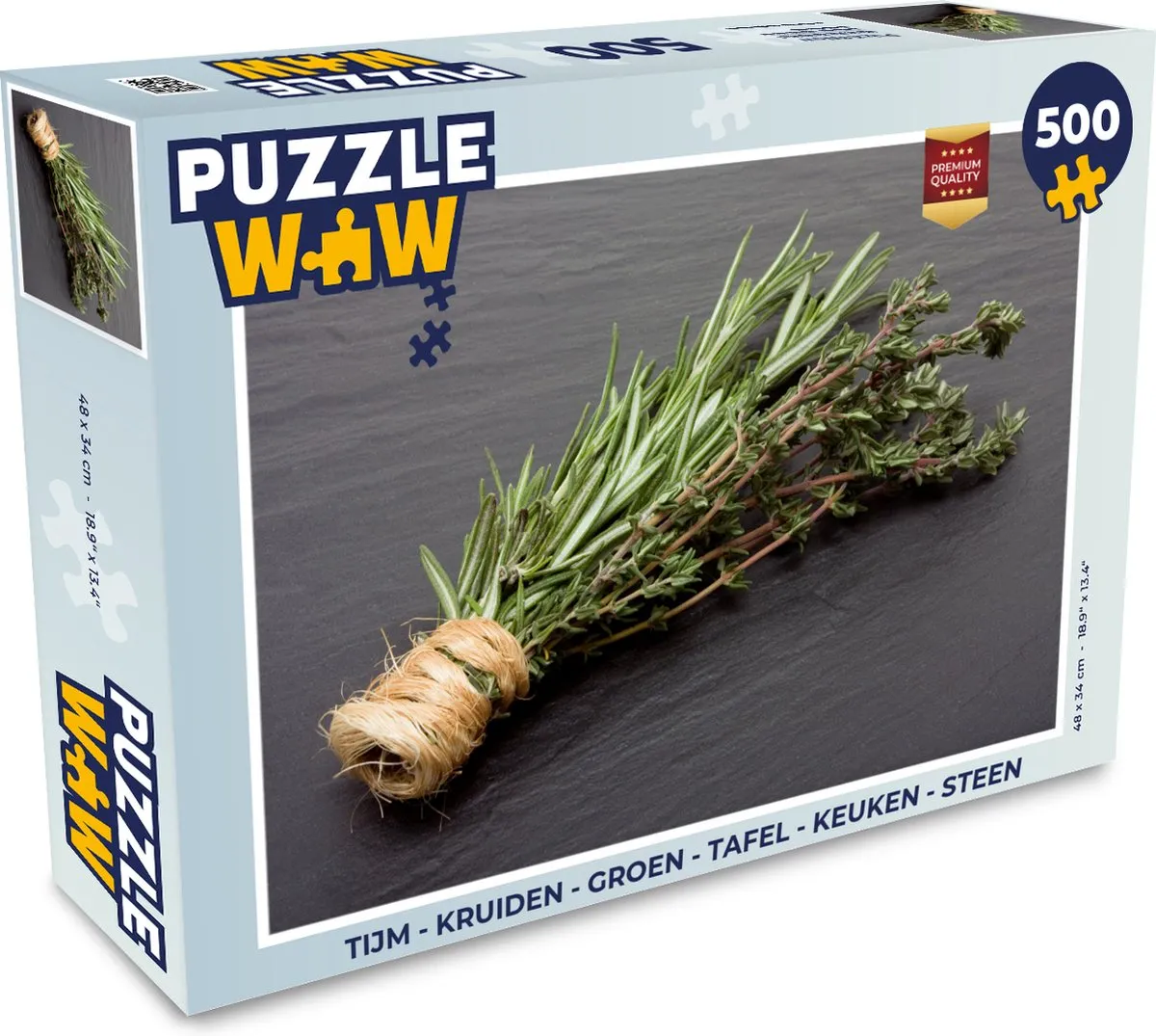 PuzzleWow Tijm Kruiden Puzzel 500 Stuks - Multicolor