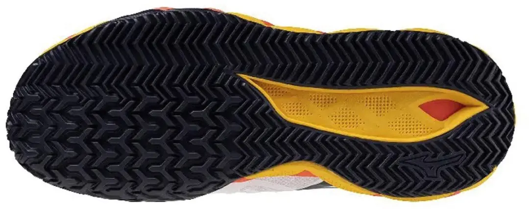 Mizuno Wave Enforce Tour Tennisschoenen 43 - Wit/Orange/Zwart - afbeelding 4 van 6