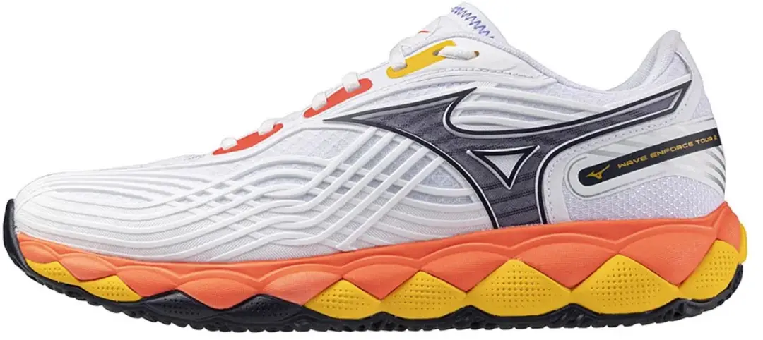 Mizuno Wave Enforce Tour Tennisschoenen 43 - Wit/Orange/Zwart - afbeelding 6 van 6
