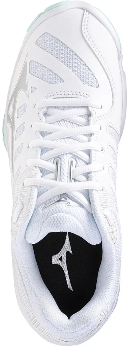 Mizuno Wave Voltage 2 Indoorschoenen Dames 42 - Wit/Zilver/Lichtblauw - afbeelding 4 van 6