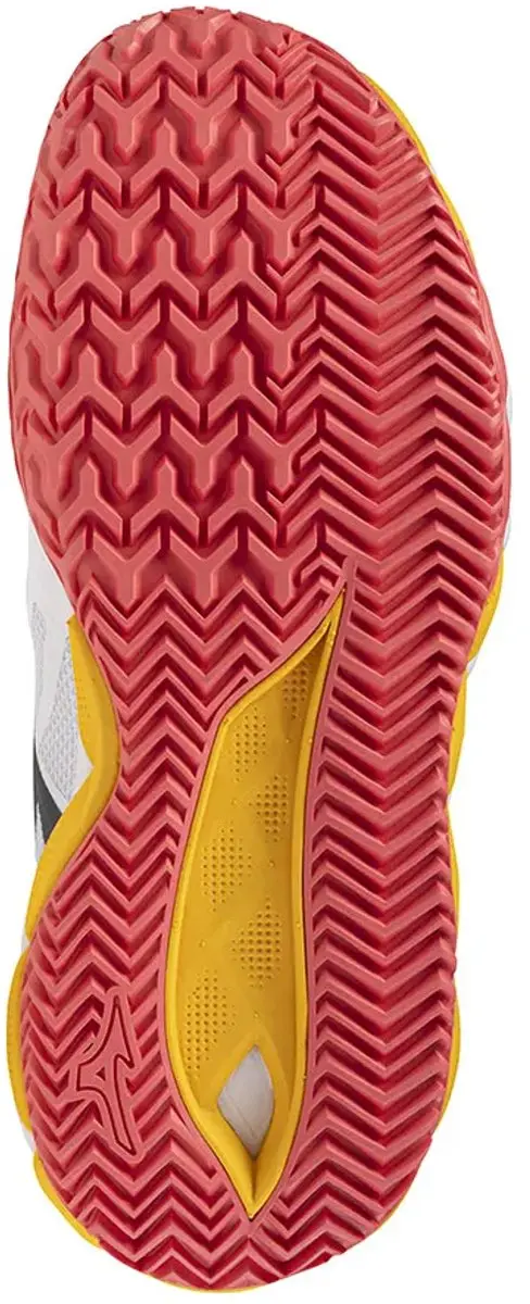 Mizuno Wave Enforce Tour Tennisschoenen Dames 38 - Wit/ Oranje/ Rood - afbeelding 6 van 6