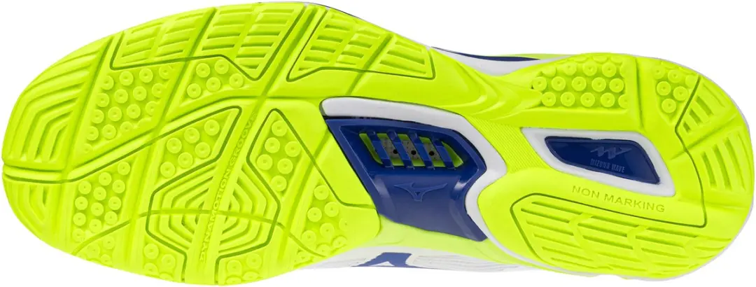 Mizuno Wave Stealth Indoor Schoenen 44 - Wit/Lichtgeel/Blauw - afbeelding 2 van 6