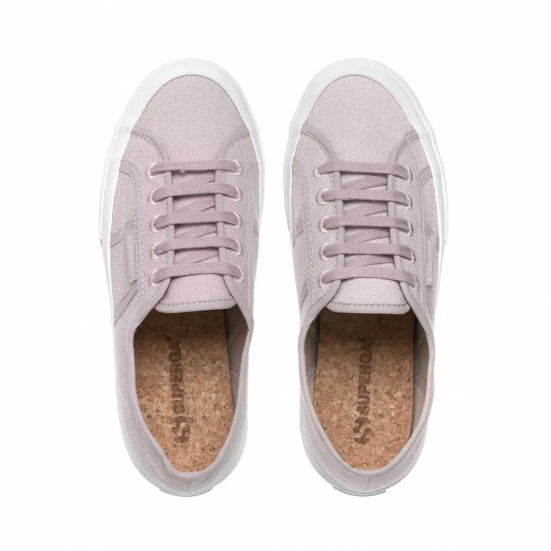 Superga 2750 Organic Canvas Natur Dames Sportschoenen - Roze - Maat 41