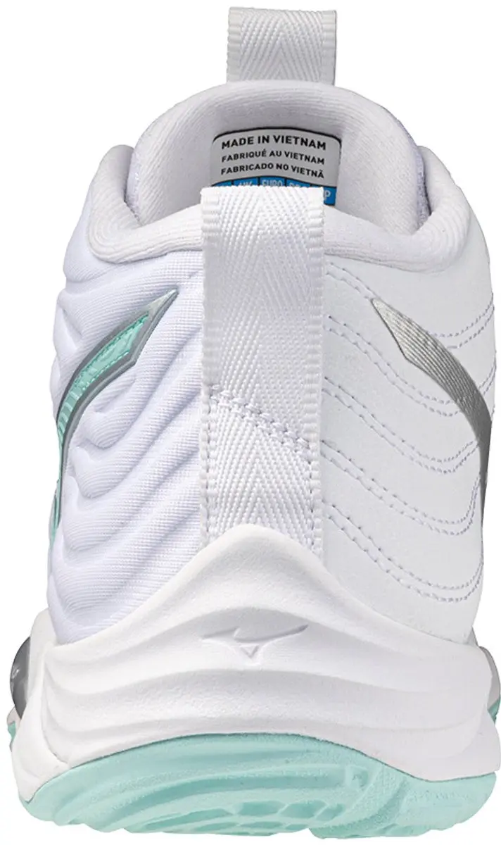 Mizuno Wave Momentum Elite Mid Dames - 44 - Wit/Blauw - afbeelding 6 van 6