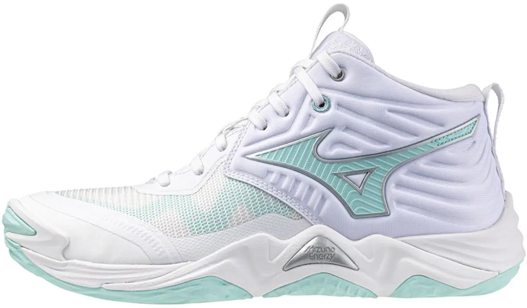 Mizuno Wave Momentum Elite Mid Dames - 44 - Wit/Blauw - afbeelding 4 van 6