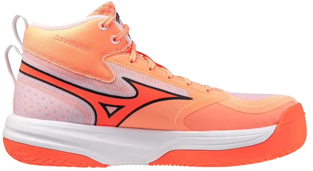 Mizuno Neo Jump Mid Schoenen 38.5 - Flamingo Koraal/Lava Oranje/Wit