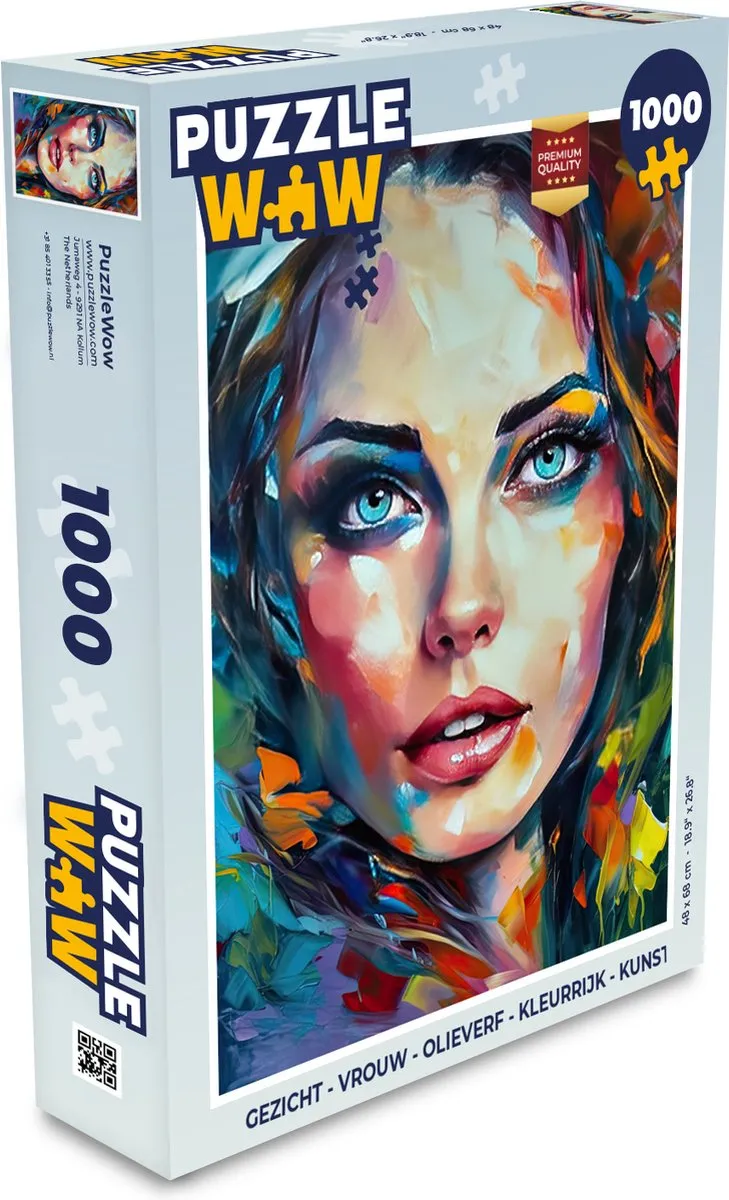 PuzzleWow Gezicht Vrouw Legpuzzel 1000 Stuks