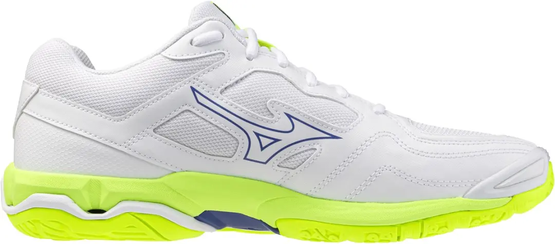Mizuno Wave Phantom Indoor Schoenen 44 - Wit/Lichtgeel/Blauw
