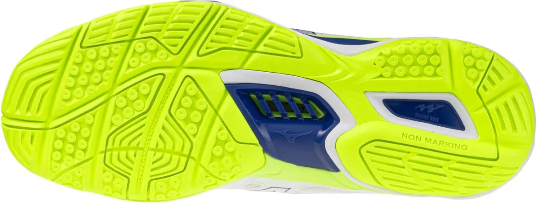 Mizuno Wave Phantom Indoor Schoenen 44 - Wit/Lichtgeel/Blauw