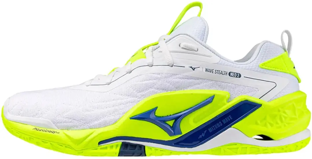 Mizuno Wave Stealth Neo Indoor Schoenen - 43 - Wit/Lichtgeel/Blauw