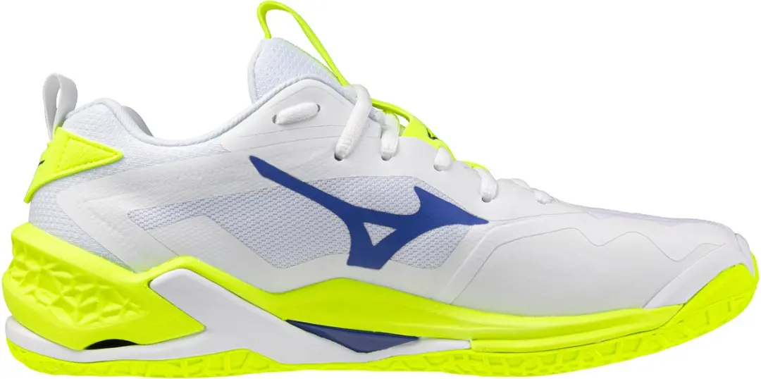 Mizuno Wave Stealth Neo Indoor Schoenen - 43 - Wit/Lichtgeel/Blauw