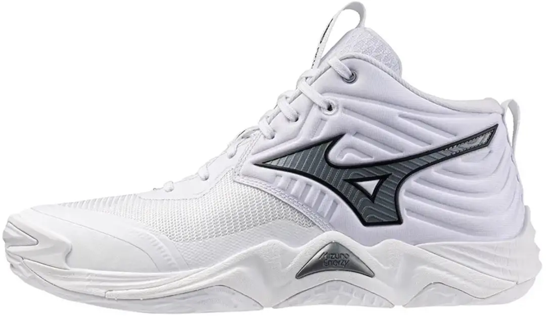 Mizuno Wave Momentum Elite Mid Indoor Schoenen 46 - Wit/Grijs/Zwart