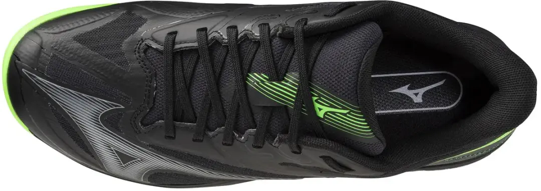 Mizuno Wave Exceed Court Padel Schoenen 45 - Black/Foliage Green/Glowing Apple