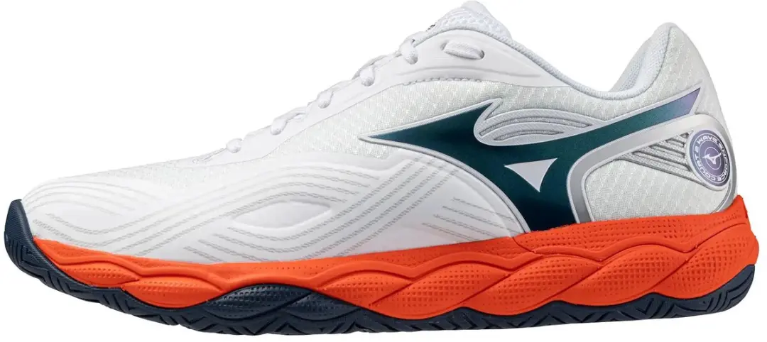 Mizuno Wave Enforce Court 2 AC Tennisschoenen 41 - Hardcourt - Wit/Blauw/Orange