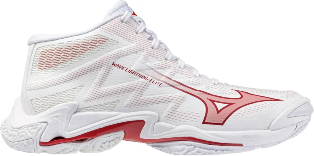 Mizuno Wave Lightning Elite V1GC2600 Dames Indoorschoenen - 37 - Wit/Balsam Groen - afbeelding 6 van 6