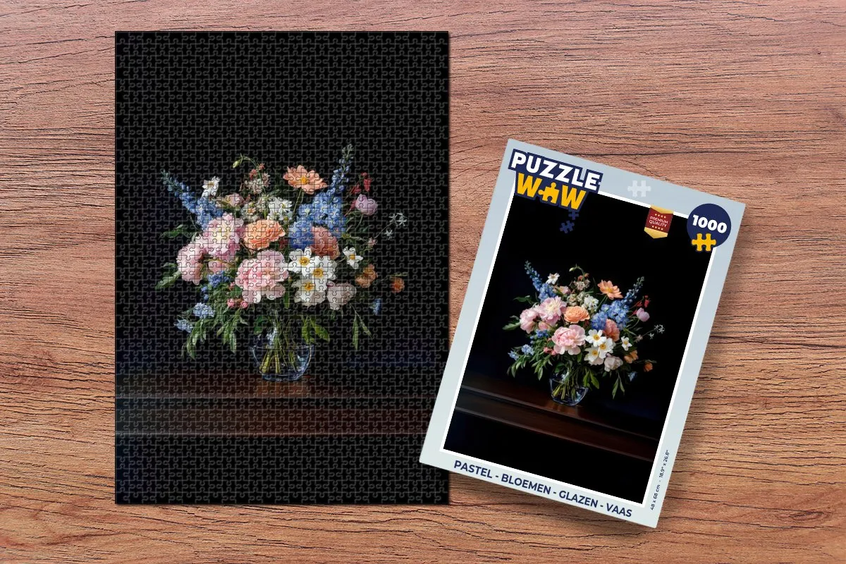 PuzzleWow Pastel Bloemen Legpuzzel 1000 Stuks