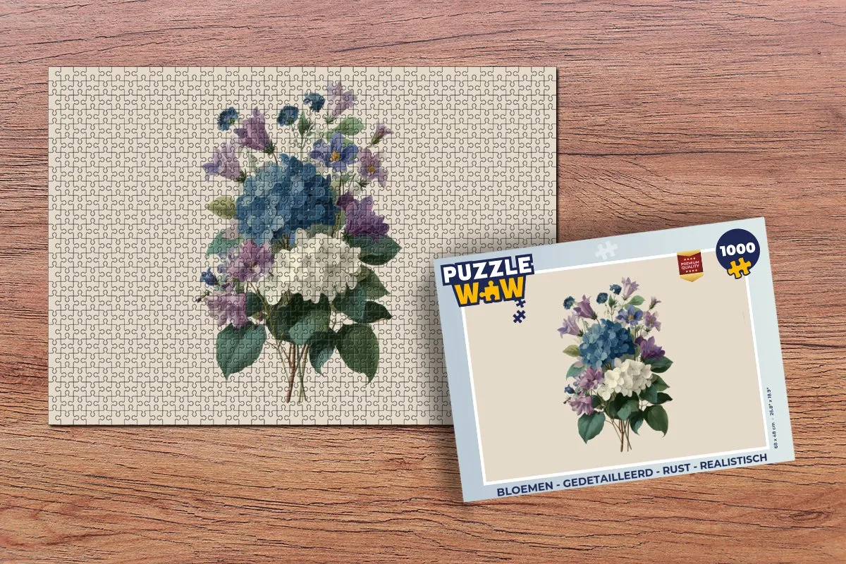 PuzzleWow Legpuzzel Bloemen 1000 Stuks - Realistisch