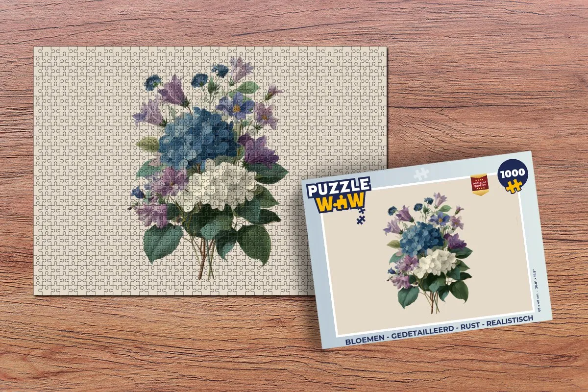 PuzzleWow Legpuzzel Bloemen 1000 Stuks - Realistisch