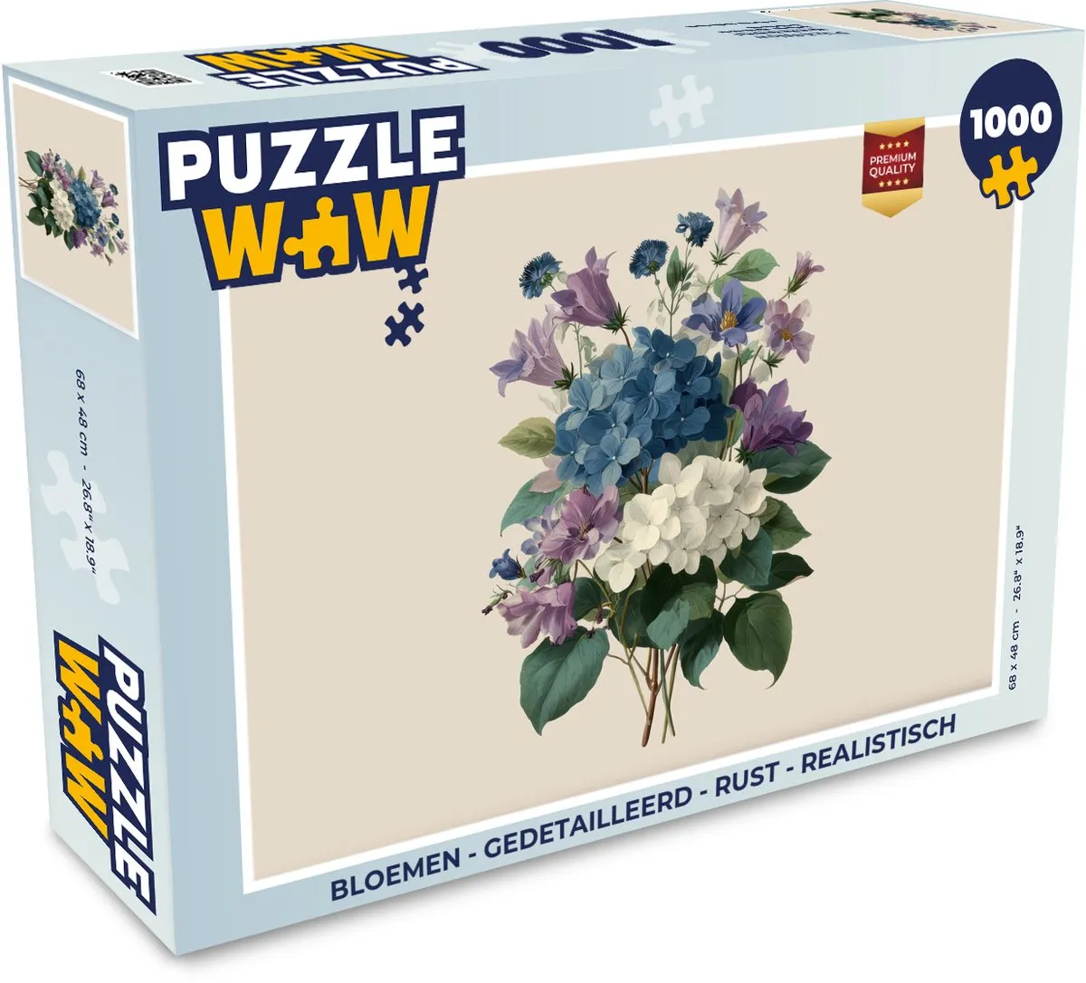 PuzzleWow Legpuzzel Bloemen 1000 Stuks - Realistisch