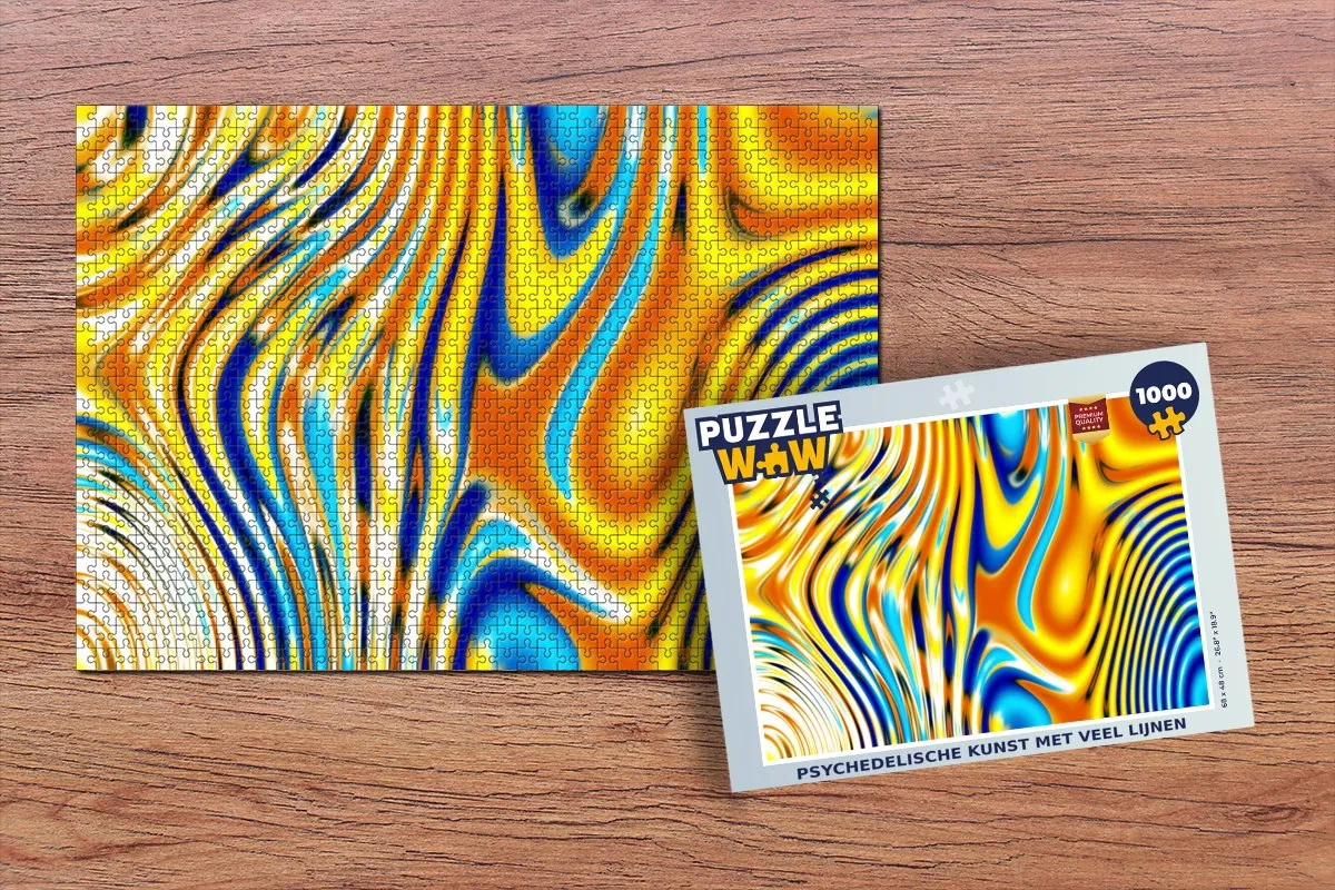 PuzzleWow Psychedelisch Legpuzzel 1000 Stuks