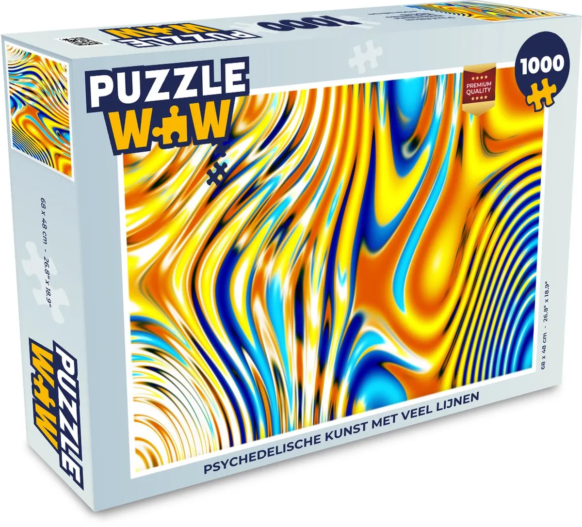 PuzzleWow Psychedelisch Legpuzzel 1000 Stuks - Multicolor