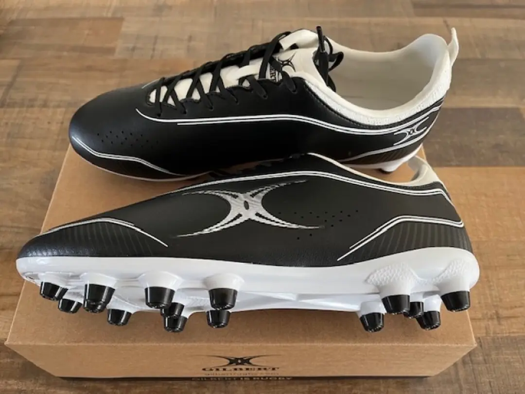 Gilbert Cage Torq MSX Rugbyschoenen 46 - FG - Zwart/Wit
