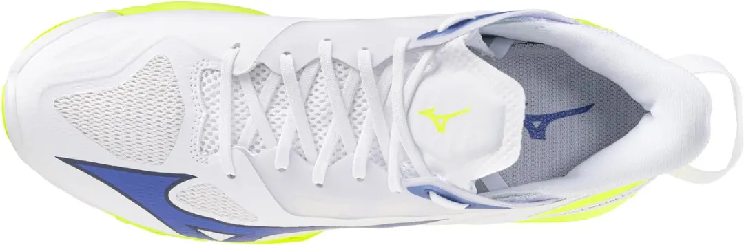 Mizuno Wave Mirage Indoor Schoenen 41 - Wit/Lichtgeel/Blauw