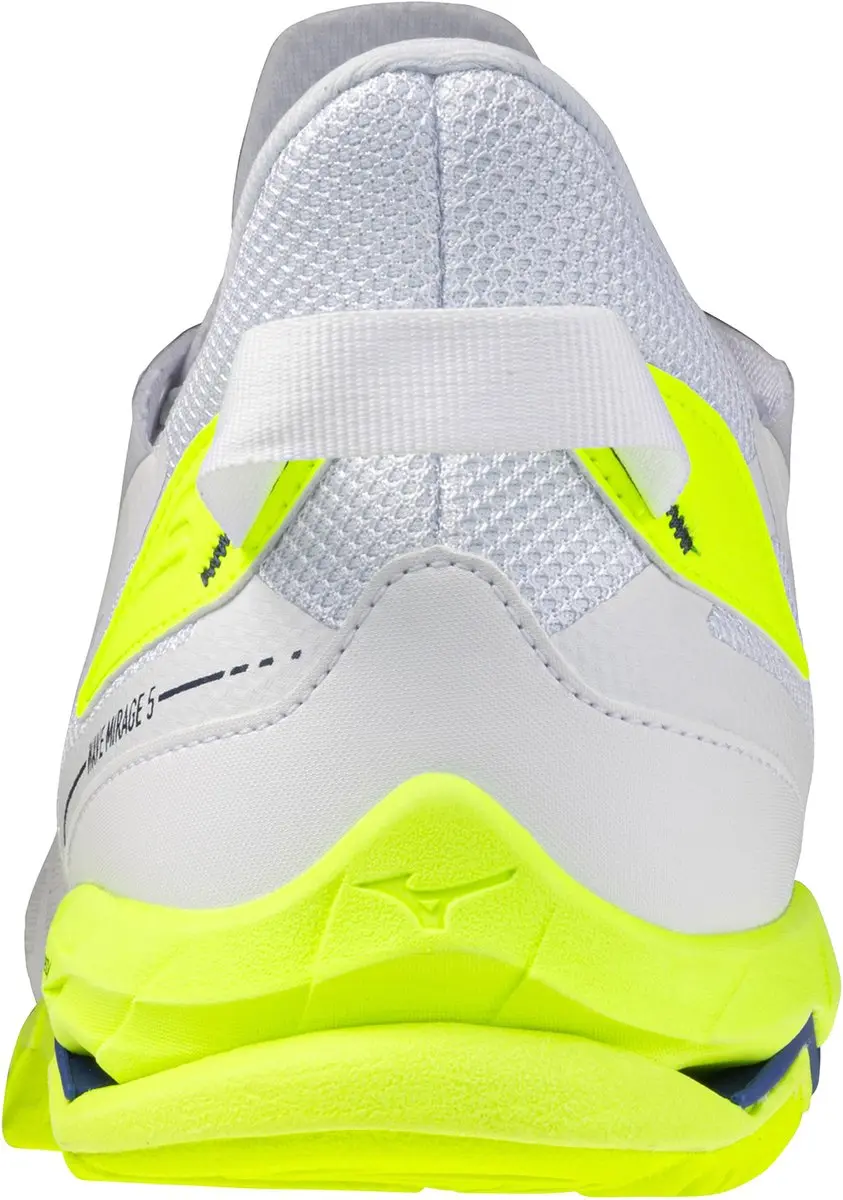 Mizuno Wave Mirage Indoor Schoenen 41 - Wit/Lichtgeel/Blauw