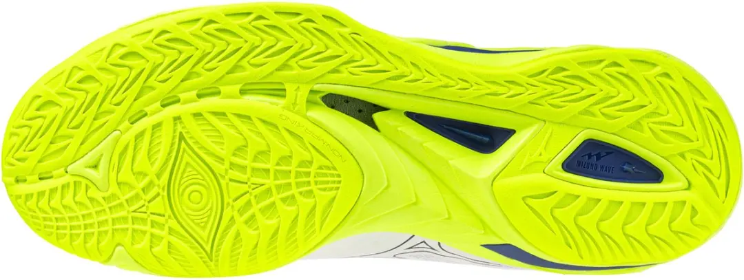 Mizuno Wave Mirage Indoor Schoenen 41 - Wit/Lichtgeel/Blauw
