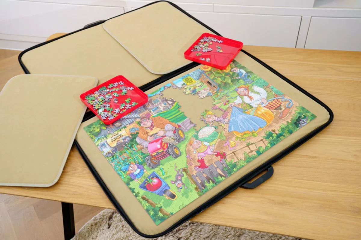 Jumbo Portapuzzle Deluxe 1000 Stuks - Zwart/Beige