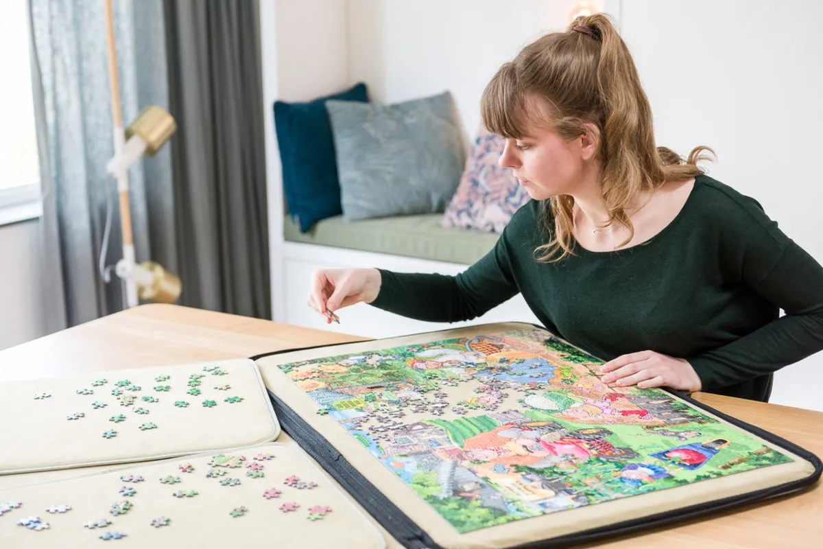 Jumbo Portapuzzle Deluxe 1000 Stuks - Zwart/Beige