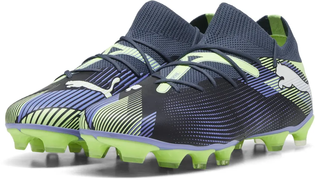 PUMA Future 7 Match FG/AG Sportschoenen - Maat 40 - Grijs/Wit/Roze
