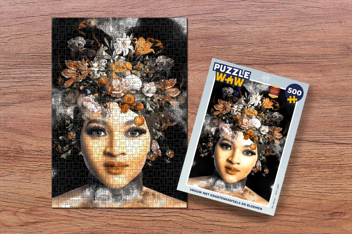 PuzzleWow Krant Bloemen Legpuzzel 500 Stuks - Multicolor